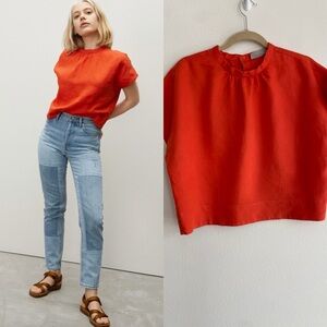 Everlane Linen Draped Top Size 10